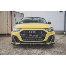 Накладка сплиттер на передний бампер на Audi A1 GB S-Line